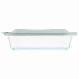 Pyrex Deep Dish 3 Qt. Rectangular Glass Baker with Secure-Fit Lid, 7 in. x 11 in. thumbnail 1