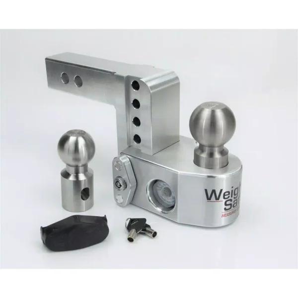 Weigh Safe Weigh-Safe 4 in. Drop Adjustable Class V Ball Mount with Built-In Hydraulic Scale