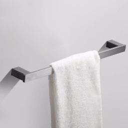 Boyel Living Stainless Steel 4-Piece Bathroom Accessories Set - Silver Wall Mounted Hardware Kit thumbnail 2