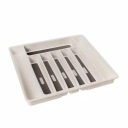 Real Solutions for Real Life Expandable White Plastic Utility Drawer Organizer Tray with 8 Compartments thumbnail 1