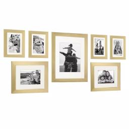 Stonebriar Collection Stonebriar Decorative Stamped Gold Metal Picture Frame Set, 7-Piece Gallery Wall Set thumbnail 2