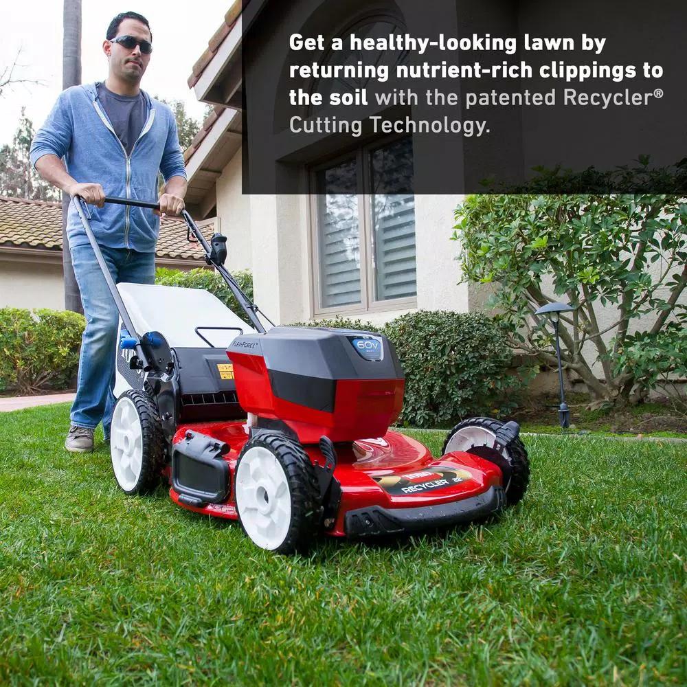 Toro 22 in. Recycler 60V Max Cordless Battery Push Lawn Mower - Tool Only