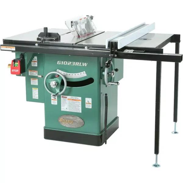 Grizzly Industrial 10 in. 3 HP 240-Volt Cabinet Table Saw with Built-in Router Table Extension