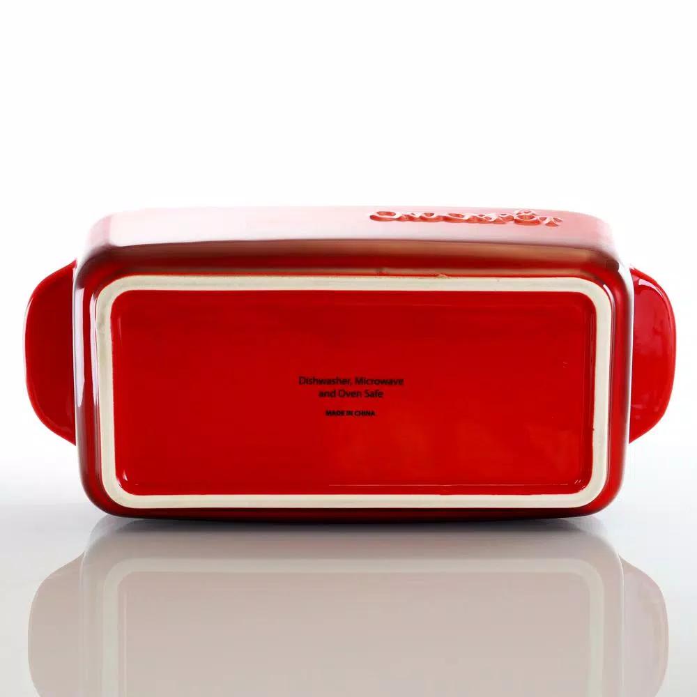 Crock-Pot Artisan 1.25 Qt. Stoneware Rectangle Bake Pan, Red
