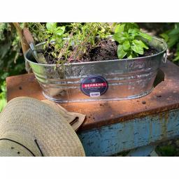 Behrens 1 Gal. Hot Dipped Galvanized Steel Oval Tub with Wire Handles thumbnail 5