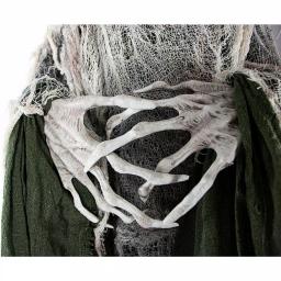 Haunted Hill Farm 5 ft. Animatronic Moaning Skeleton Halloween Prop with Green Cloak thumbnail 8