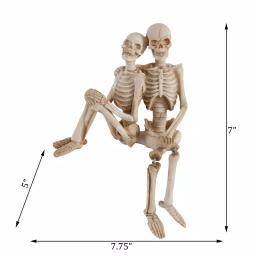 Flora Bunda Halloween Polyresin Skeleton Couple Set - 7.75 in. x 7 in. Indoor Tabletop Decor thumbnail 2