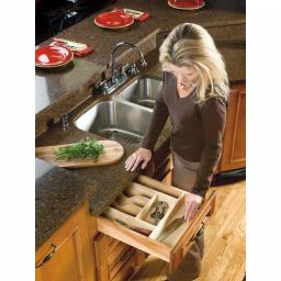 Rev-A-Shelf Maple Wood 7-Compartment Cutlery Drawer Insert Organizer thumbnail 4