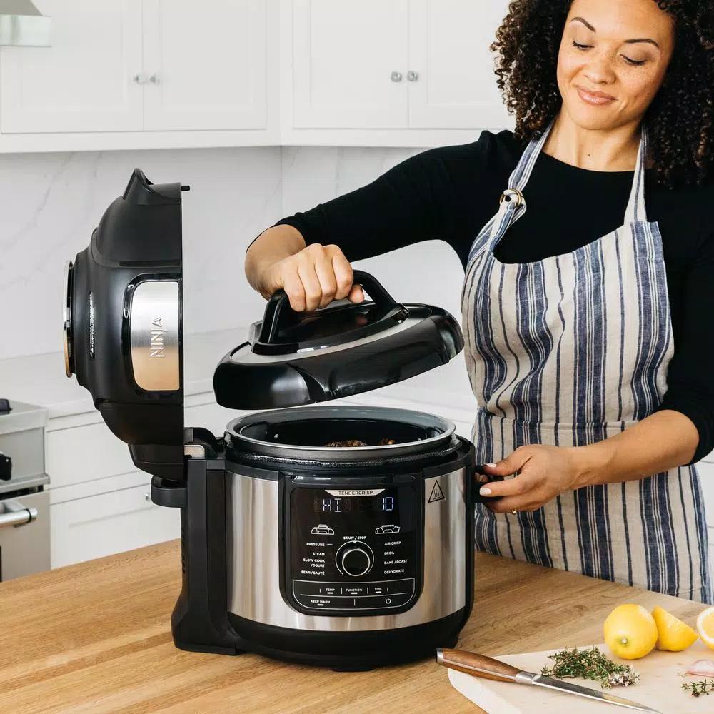Ninja Foodi Deluxe 8 Qt. Stainless Steel Pressure Cooker and Air Fryer
