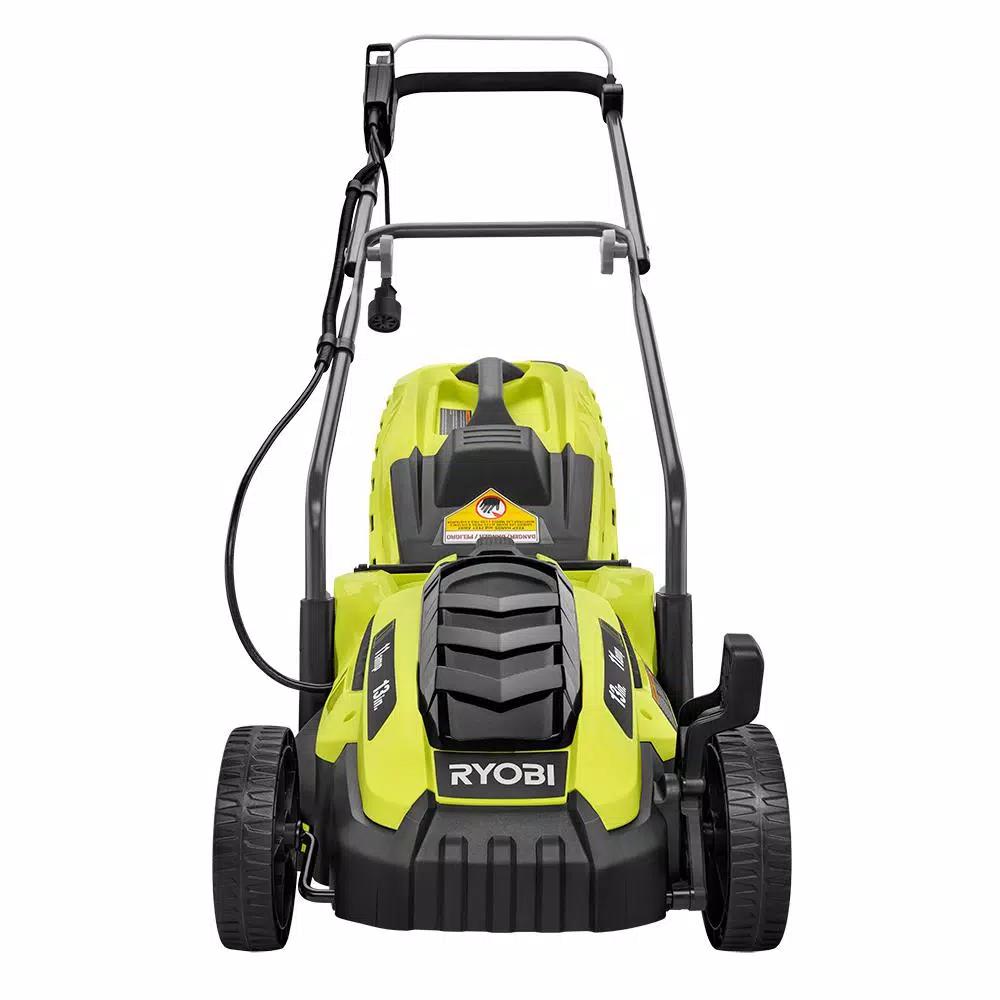RYOBI 13 in. 11 Amp Corded Electric Walk Behind Push Mower and 8 Amp Electric Jet Fan Blower Combo