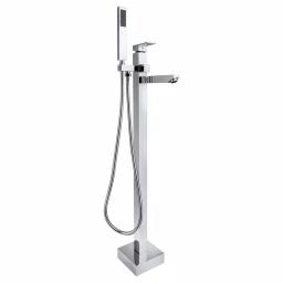 AKDY Freestanding Floor Mount Roman Tub Faucet with Hand Shower, Chrome thumbnail 1