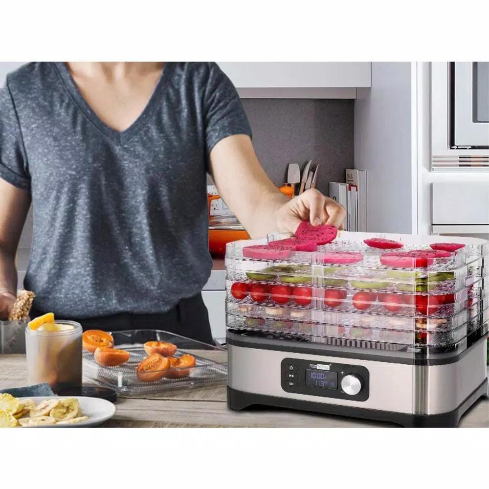 VIVOHOME 5-Tray Stainless Steel Food Dehydrator with Digital Timer and Temperature Control