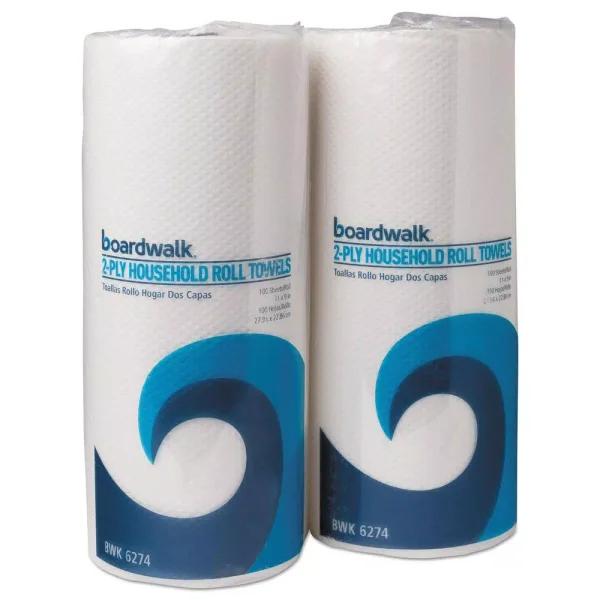 Boardwalk Perforated 2-Ply Paper Towel Rolls, 9 x 11 in, White (30 Rolls per Carton)