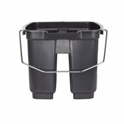 Alpine Industries 19.5 Qt. Divided Plastic Cleaning Caddy with Metal Handle, Gray thumbnail 3