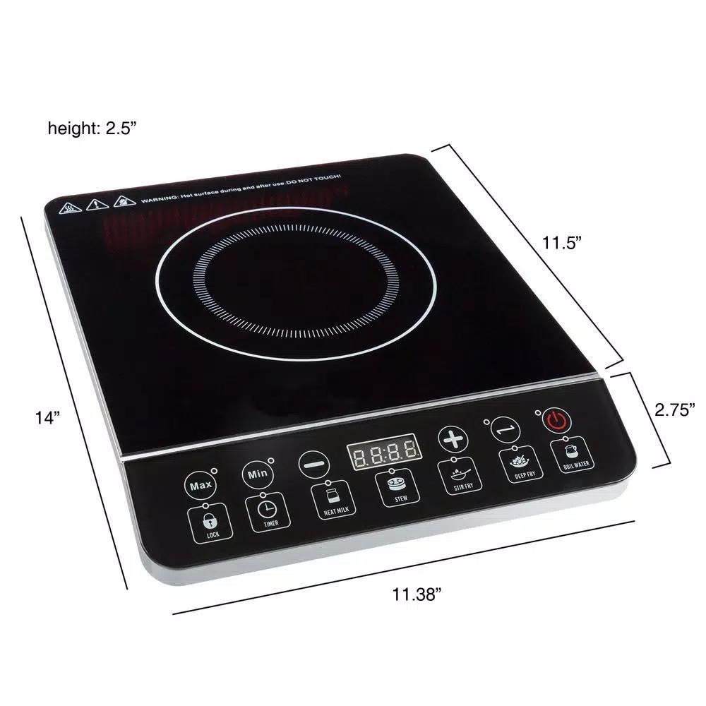 Unbranded Weymouth Home Portable Induction Cooktop, 1800W Single Burner Electric Hot Plate with Digital Controls