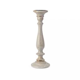 IMAX Rozzi Wooden Candle Holders Set of 5 - Rustic Multi-Colored Candlesticks thumbnail 5