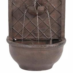 Sunnydaze Decor Messina Solar Powered Outdoor Wall Fountain, Iron Finish Resin Water Feature thumbnail 3