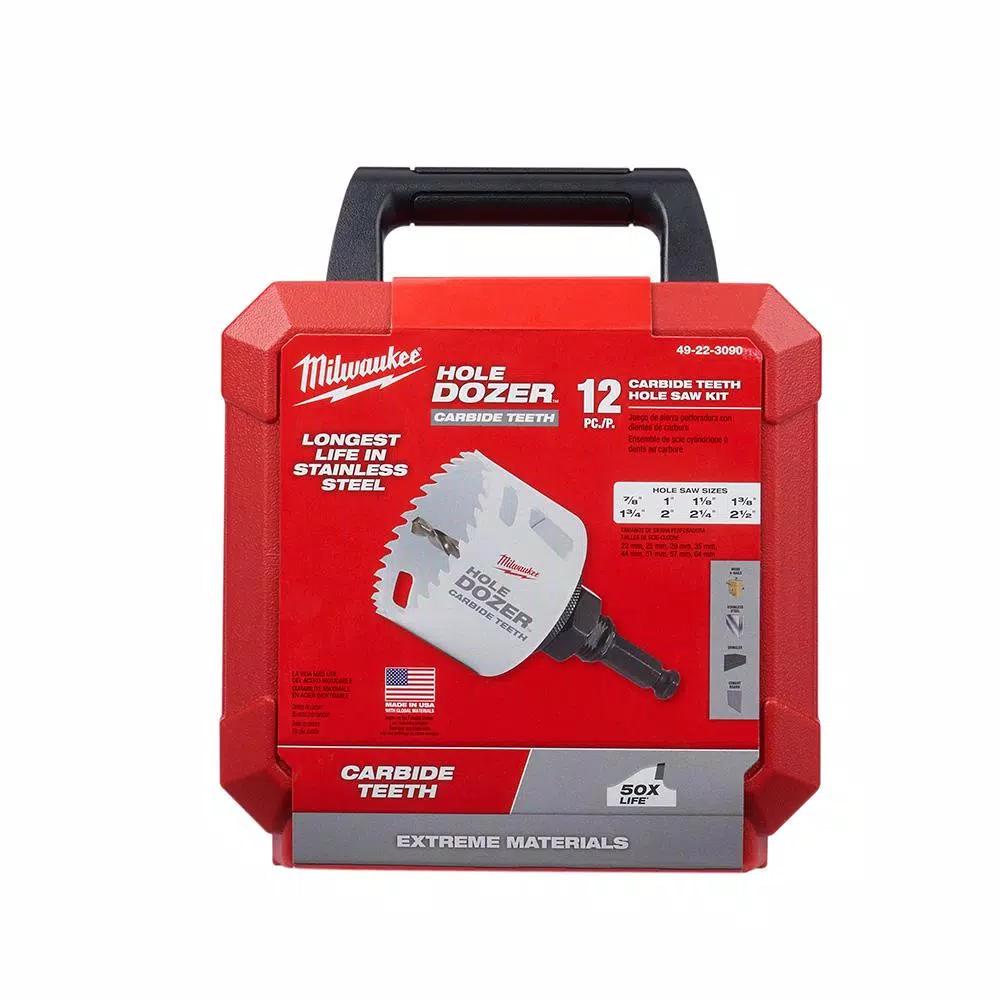 Milwaukee Hole Dozer Carbide Hole Saw & SHOCKWAVE Titanium Drill Bit Set, 35-Piece