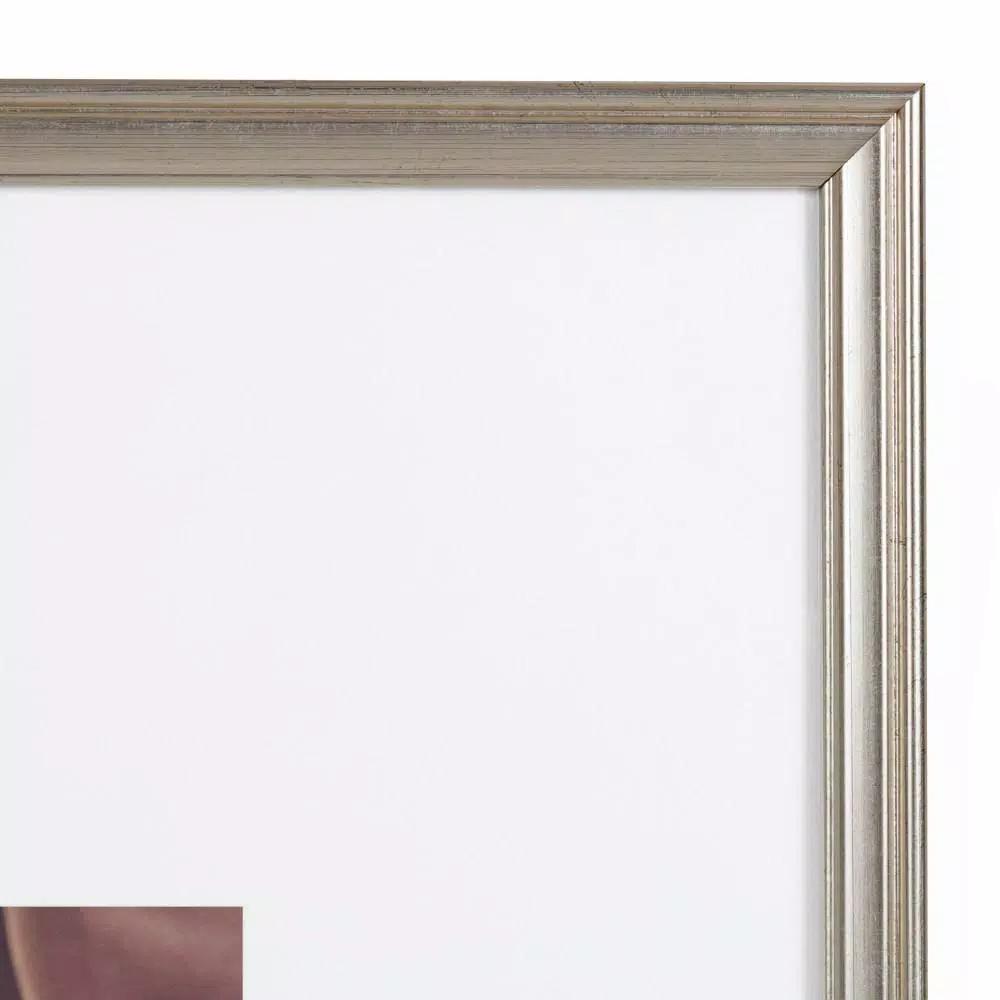 Kate and Laurel Adlynn Silver Picture Frame Set, Set of 3, Fits 8x10 in. with Mat or 16x20 in. without Mat