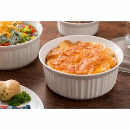 Corningware French White 10-Piece Ceramic Bakeware Set with Lids thumbnail 10
