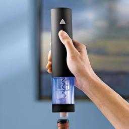 Wine Enthusiast Electric Wine Opener with Foil Cutter and Charging Stand thumbnail 1