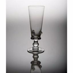 Abigails Traditional Medallion Footed Pilsner Glass Set, 12 oz, Clear (Set of 4) thumbnail 2