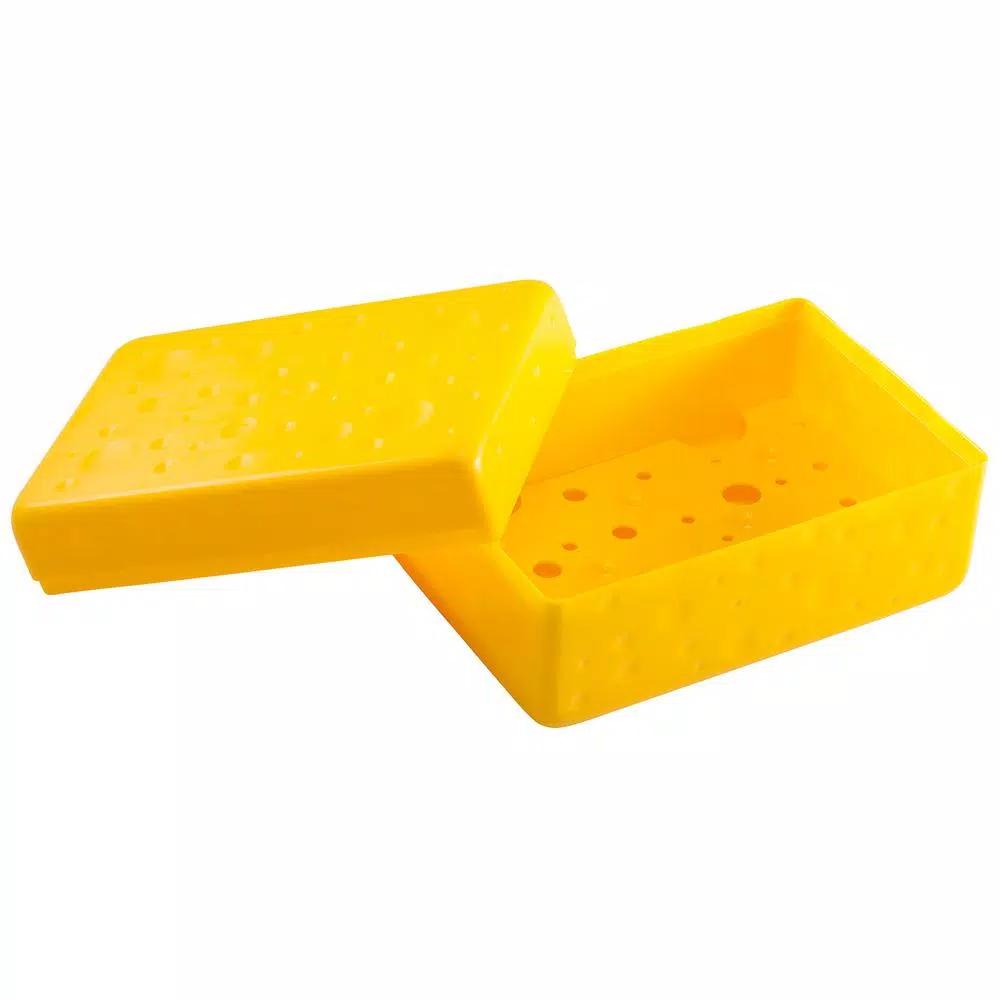 Hutzler Cheese Saver Food Storage Containers, 2-Pack, Yellow