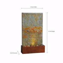 Kenroy Home Stream Resin and Slate Floor and Wall Water Fountain with LED Light thumbnail 5
