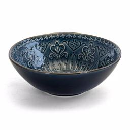 Elama Deepsea Mozaic 16-Piece Sea Blue Stoneware Dinnerware Set, Service for 4 thumbnail 8