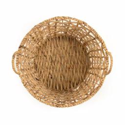 Zentique Large Round Handwoven Water Hyacinth Wicker Basket with Handles thumbnail 3