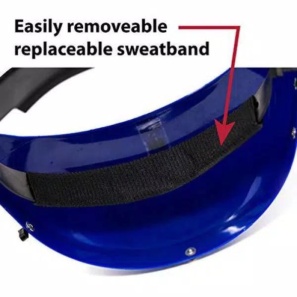 Bison Life Ratchet Headgear for Face Shields, High-Strength Thermoplastic, Blue