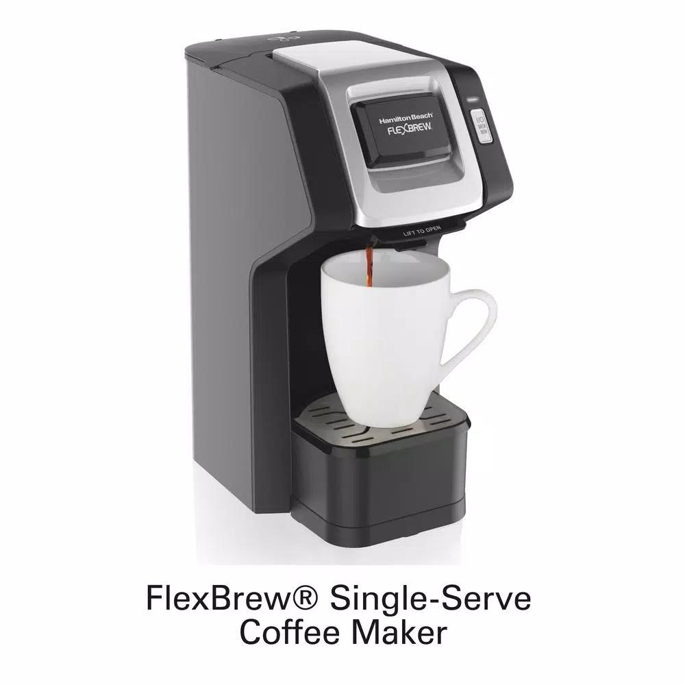 Hamilton Beach FlexBrew Black Single Serve Coffee Maker - Brews K-Cup Pods & Ground Coffee