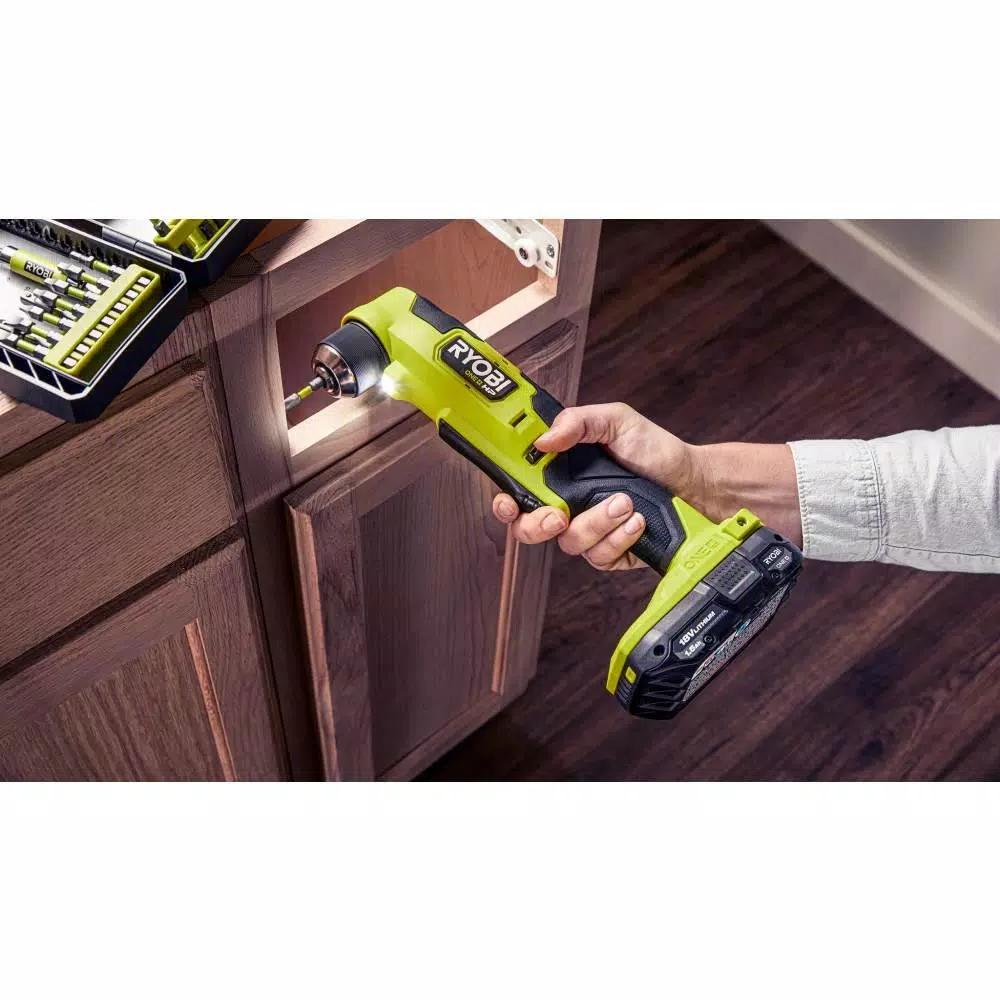 RYOBI ONE+ HP 18V Brushless Compact Right Angle Drill and One-Handed Reciprocating Saw Combo Kit