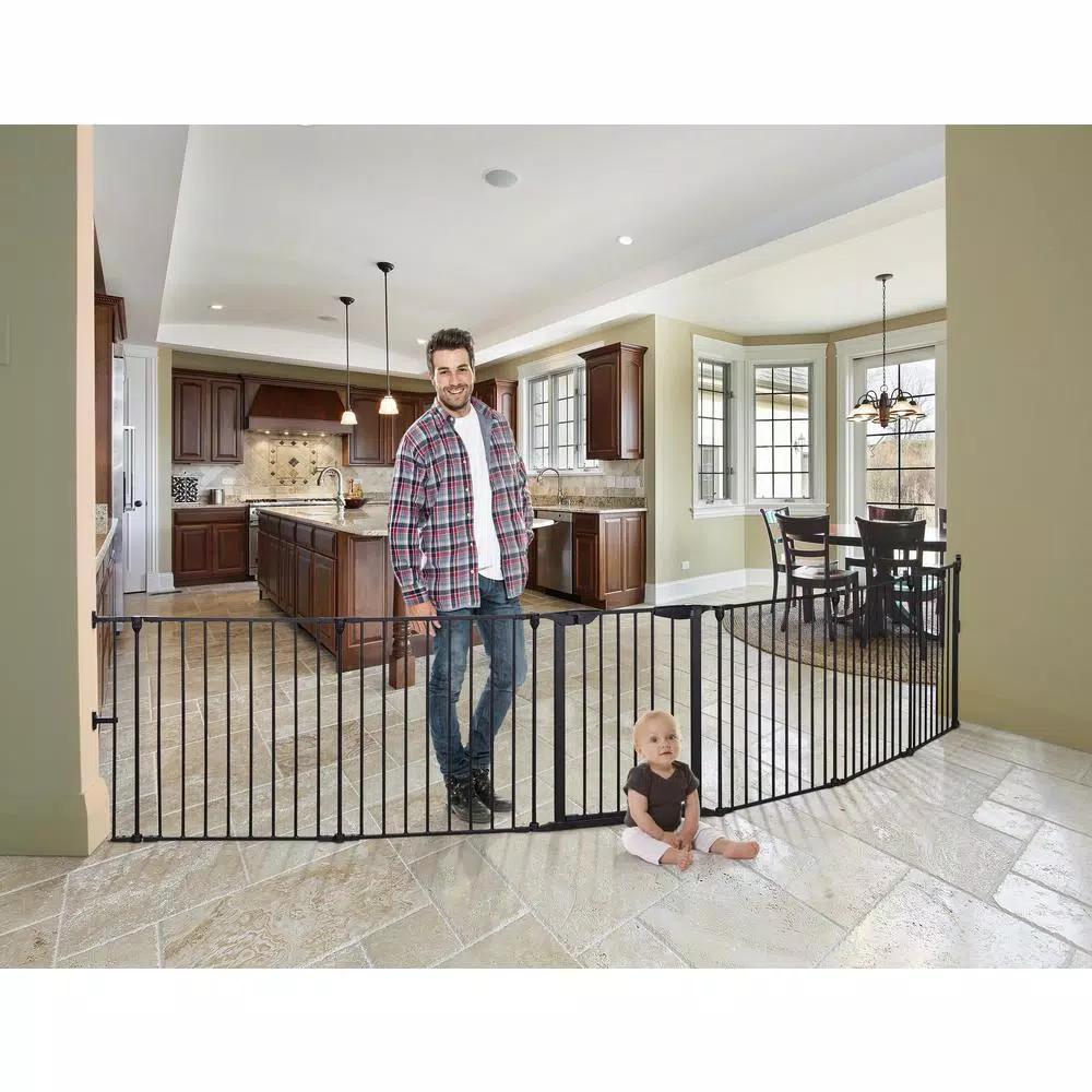 Dreambaby Mayfair Converta 3-in-1 Playpen and 6-Panel Multi-Purpose Gate, Black