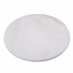 Creative Home Natural Marble Round Trivet and Cheese Serving Board, 8 in., Off-White thumbnail 1