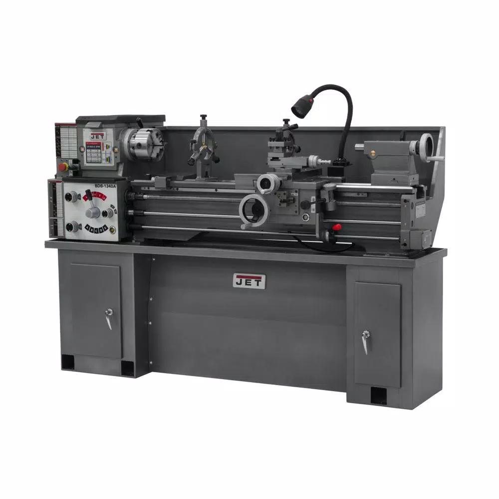 Jet BDB-1340A 13 in. x 40 in. Belt Driven Metalworking Bench Lathe with Stand, 2 HP, 230V
