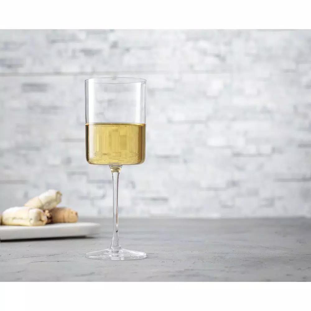 JoyJolt Claire 11 oz. White Wine Glasses, Set of 4 - Lead-Free Crystal