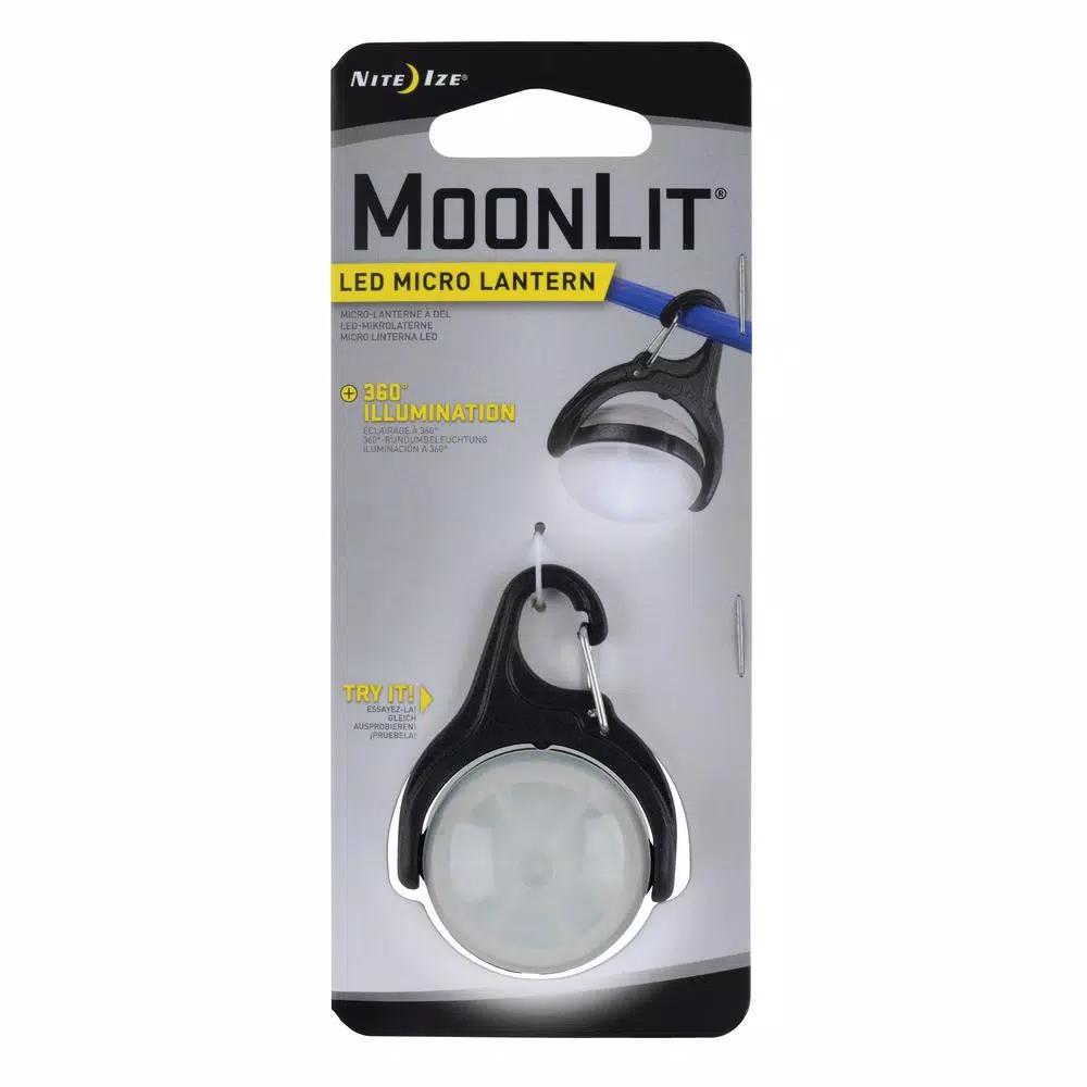 Nite Ize MoonLit LED Micro Lantern - Compact Water-Resistant Carabiner Clip Light