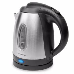 HomeCraft 1-Liter Stainless Steel Electric Kettle, 1500W Rapid Boil, 4-Cup Cordless Water Boiler thumbnail 1