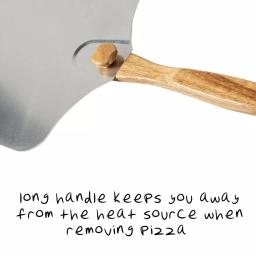 Honey-Can-Do 14 in. x 16 in. Aluminum Foldable Pizza Peel with Wood Handle thumbnail 3