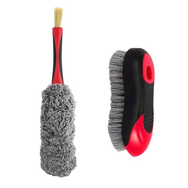 Barrett-Jackson Car Interior Brush Kit with Dash Duster and Upholstery Brush