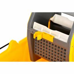 Alpine Industries 36 Qt. Mop Bucket with Down Press Wringer, Yellow thumbnail 4