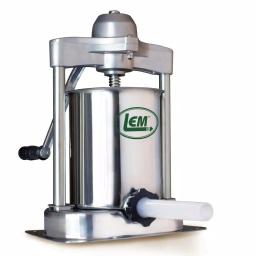 LEM Mighty Bite 15 lbs. Stainless Steel Vertical Sausage Stuffer with Hardened Steel Gears thumbnail 1