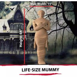 Haunted Hill Farm 5 ft. Standing Wrapped Mummy Halloween Prop thumbnail 10
