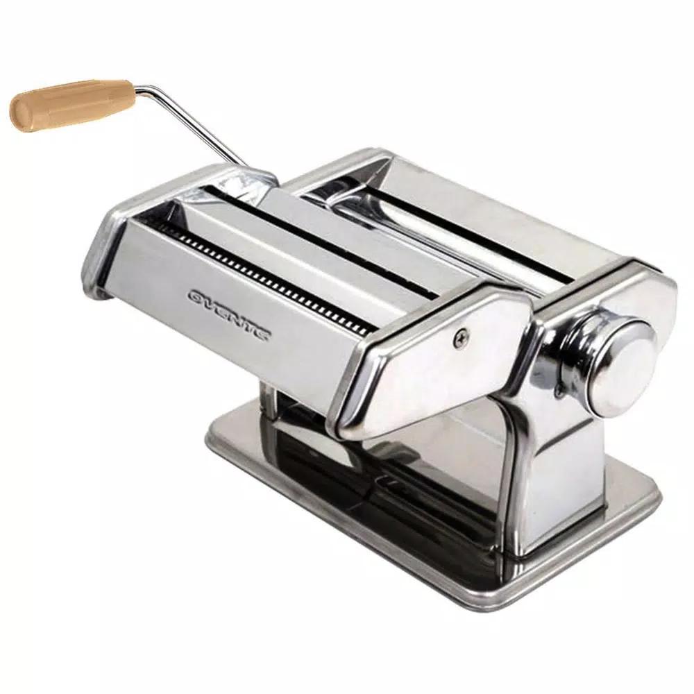 Ovente 150mm Stainless Steel Manual Pasta Maker with 7 Thickness Settings and 3 Premium Attachments
