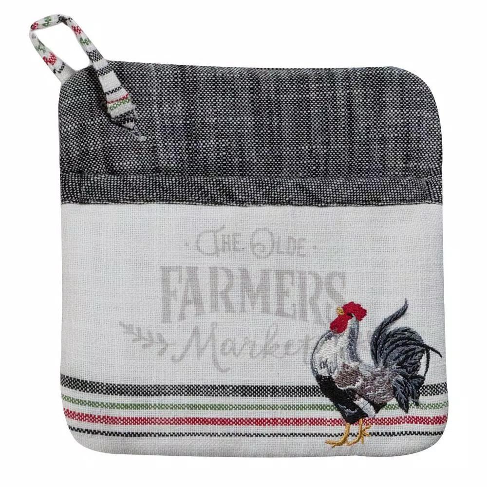 Kay Dee Farmers Market Cotton Multi Kitchen Textiles Set - 4 Piece Rooster Farmhouse Collection