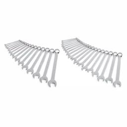 TEKTON 34-Piece Combination Wrench Set, 1/4 in. to 1 in. and 6 mm to 24 mm thumbnail 1