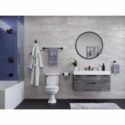 Pfister Venturi 18 in. Single Towel Bar, Matte Black Modern Metal Wall Mount thumbnail 2