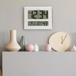 La Crosse Technology Digital Atomic Faux Wood Sided Wall Clock with Indoor/Outdoor Temperature and Humidity thumbnail 7