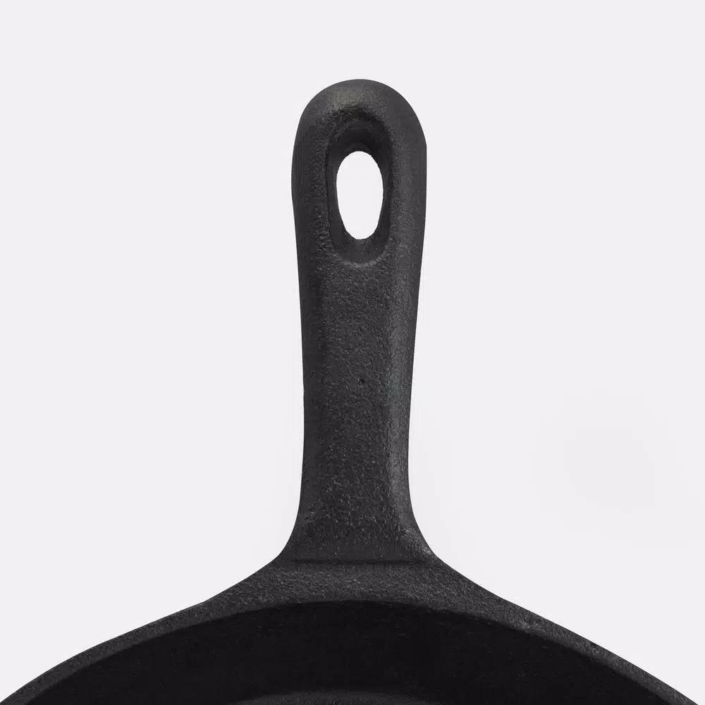 ExcelSteel 7 in. Cast Iron Skillet, Black Heavy Duty Non-Stick Pan